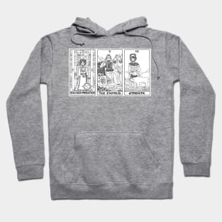 Midsommar Tarot Cards Black and White Version Hoodie